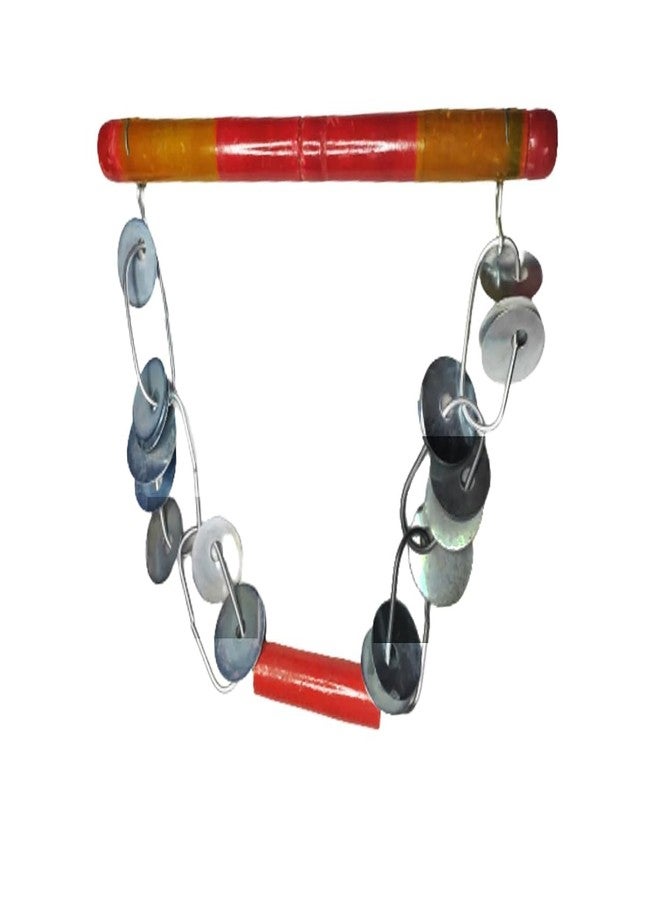 TRICONE (Pack of 1) 14-INCH Wooden Lezim Dance instrument for dance and celebrations in School PT/Independence Day/Republic Day/Ganesh visarjan - Image 3